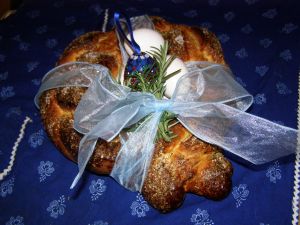 Easter Bread Wreath